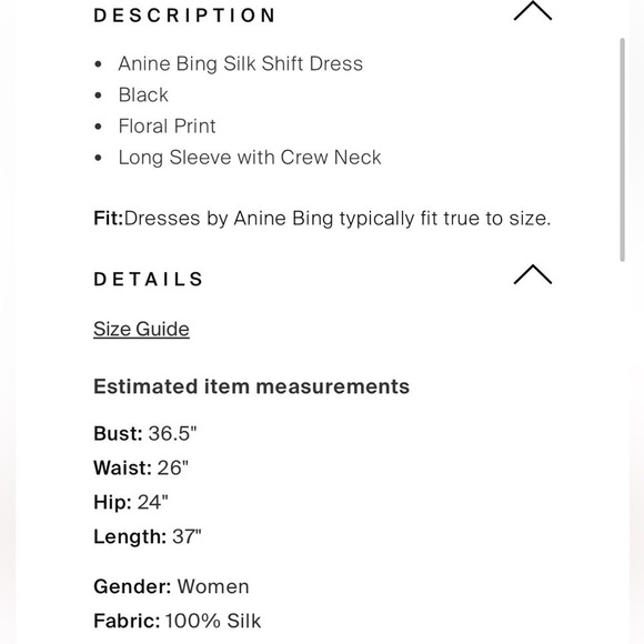 Anine Bing 100% Silk Dress Black with Stars Size Small - Picture 4 of 7